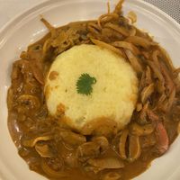 Mushroom stroganoff   at Pumpkin and Beetroot in Ubud