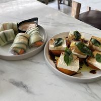 Rainbow rolls and caprese salad   at Pumpkin and Beetroot in Ubud