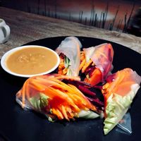 Rainbow Rolls at Pumpkin and Beetroot in Ubud