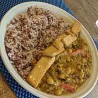 Chickpea and lentil curry. Delicious. at Pumpkin and Beetroot in Ubud