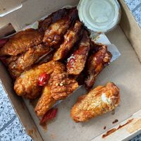 NON VEGAN!! Actual chicken wings at V Temple Bar in Dublin