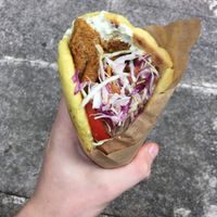 Classic wrap at Roots Foods and Culture in Athens