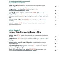 Vegan menu snapshot  at MOTHER in Ubud