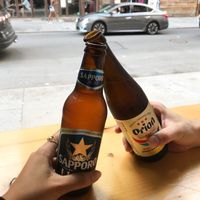 Cold Japanese beer available:)  at Ramen Ishida in New York City