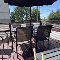 Patio seating  at K Fresh in Everett