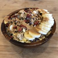 Cosmic smoothie bowl with sunshine smoothie  at Loved by the Sun in Hilo