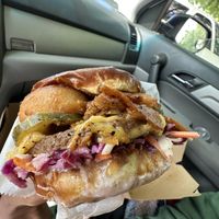 BBQ Brisket Burger   at Native Foods in Palm Springs