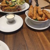 Native Chicken Wings, Ranch, Ruben, and Potatoe Salad at Native Foods in Palm Springs