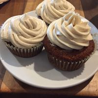 carrot cream cheese cupcake at Native Foods in Palm Springs
