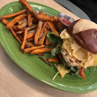 Crazy good chick’n sandwich   at Native Foods in Palm Springs