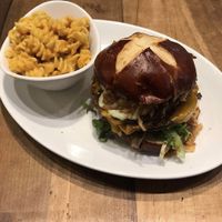 Poppin’ Jalapeño Burger with Mac & cheese at Native Foods in Palm Springs