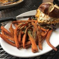 Poppin jalapeño burger  at Native Foods in Palm Springs