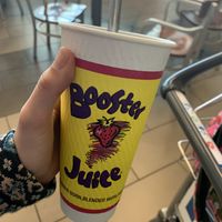 Basil & berry smoothie  at YVR - Booster Juice in Richmond