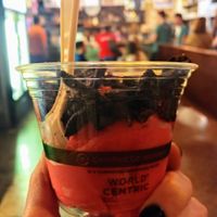 Raspberry sorbet with oreos at Crank & Boom in Lexington
