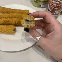 Inside of mozzarella sticks  at Loving Vegan in Da Nang