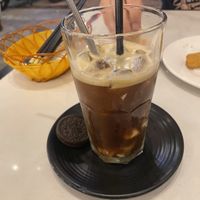 Iced milk coffee (confirmed with staff the condensed ‘milk’ was vegan)  at Loving Vegan in Da Nang