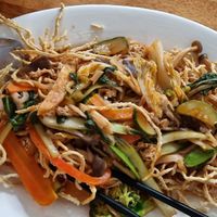 Crispy noodles #Veganuary at Loving Vegan in Da Nang