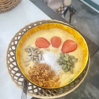 Mango smoothie bowl  at Loving Vegan in Da Nang