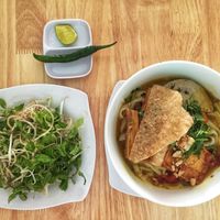 Special local noodles at Loving Vegan in Da Nang