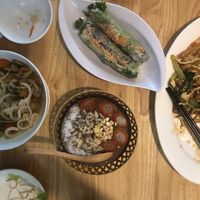 summer rolls, cacao smoothie bowl at Loving Vegan in Da Nang