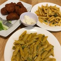 Favourites! Mac & cheese, fried cauliflower and their fries were perfect too at Loving Vegan in Da Nang