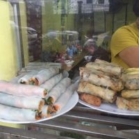 Vegan spring rolls at Pho Chay in Hanoi