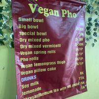 English menu available inside.  at Pho Chay in Hanoi