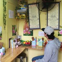 Tiny inside at Pho Chay in Hanoi