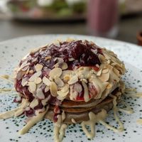 Vegan and gluten free pancakes at Leen's in Dubai