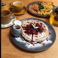 Banana waffles and Big Breakfast at Green Earth in Bedford