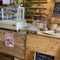 cute atmosphere - front counter  at Green Earth in Bedford