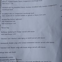 Menu as of 07/08/19 at Green Earth in Bedford