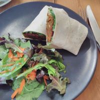 Falafel wrap at Green Earth in Bedford