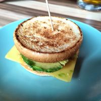 Grilled cheese at EnVie Vegan in Geneva