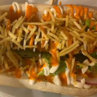 Hot dog  at EnVie Vegan in Geneva