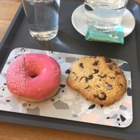 Cookie and donut 😻😻 at EnVie Vegan in Geneva