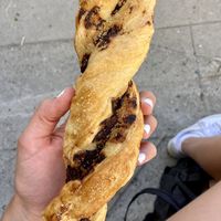 Chocolate swirl pastry at EnVie Vegan in Geneva