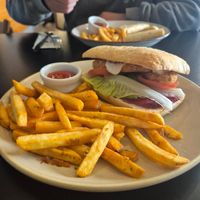 Vegan chicken ciabatta at The Coffee Club in Dunedin