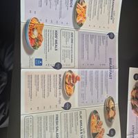 Menu with labelled vegan and veggie options at The Coffee Club in Dunedin