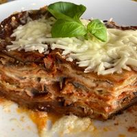 Eggplant lasagna   at La Bella Vita in Porto Covo
