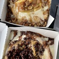 Cookie Monster and Caramel Apple Pie rolls   at Cinnaholic in Gilbert