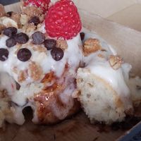 Amaretto, raspberry, chocolate chips, pie crumble at Cinnaholic in Gilbert