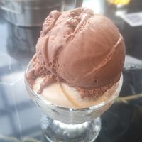 Vegan chocolate and coconut ice cdeam at BLAKE in Canmore