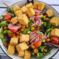 Salad with tofu at BLAKE in Canmore