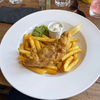 Vish and chips at Tansy's Pantry in Godshill