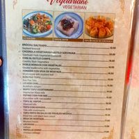 Veggie menu at Lung Fung in Panama City