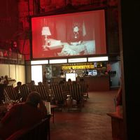 Watching the silent movies at Sala Equis in Madrid
