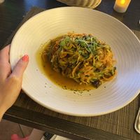 carrot and zucchini noodles at Los Años Locos in Panama City