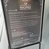 Menu at Soul Shack Vegan Grill in Newcastle Upon Tyne