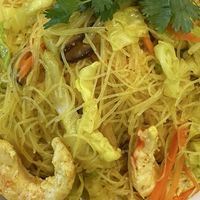 Singapore noodles with seafood  at Vege Valley Restaurant in San Gabriel